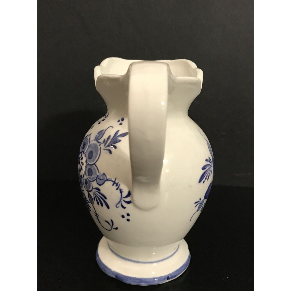 Vintage Art Ardco Dallas Blue/White Floral Pitcher Japan - Picture 2 of 8